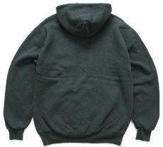 画像2: 90s USA製 RUSSELLラッセル 無地 スウェットパーカー 黒 M★フーディー ブランク (2)
