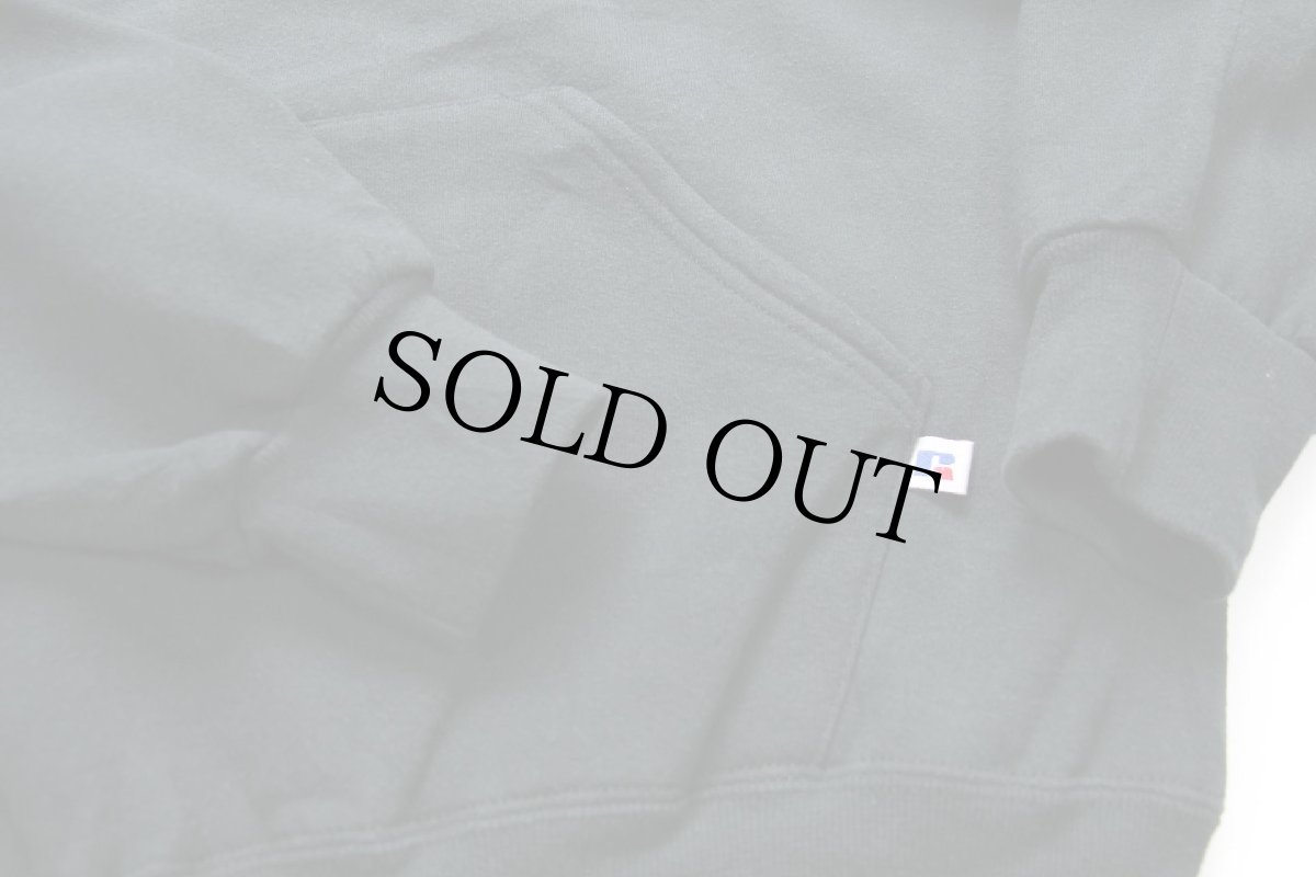 画像5: 90s USA製 RUSSELLラッセル 無地 スウェットパーカー 黒 M★フーディー ブランク (5)