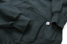 画像5: 90s USA製 RUSSELLラッセル 無地 スウェットパーカー 黒 M★フーディー ブランク (5)