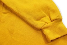 画像6: 00s メキシコ製 RUSSELLラッセル 無地 スウェットパーカー 黄 M★フーディー ブランク (6)