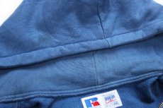 画像7: 90s USA製 RUSSELLラッセル スウェット ジップパーカー ブルーグレー XXL★特大 フーディー ブランク (7)