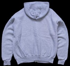 画像2: 90s メキシコ製 RUSSELLラッセル 無地 スウェット ジップパーカー 杢グレー L★フーディー ブランク (2)