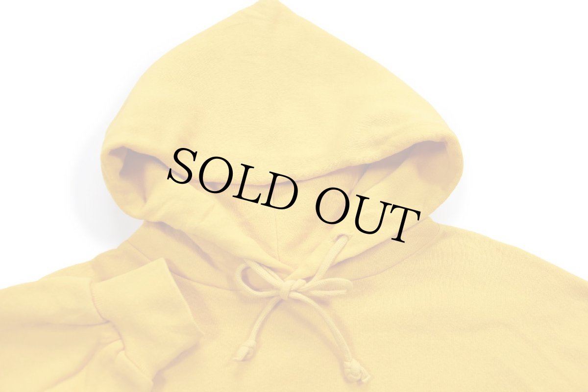 画像3: 00s メキシコ製 RUSSELLラッセル 無地 スウェットパーカー 黄 M★フーディー ブランク (3)