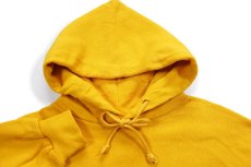 画像3: 00s メキシコ製 RUSSELLラッセル 無地 スウェットパーカー 黄 M★フーディー ブランク (3)