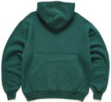 画像2: 90s USA製 RUSSELLラッセル 無地 ペンキ飛び スウェットパーカー 緑 M★フーディー ブランク (2)