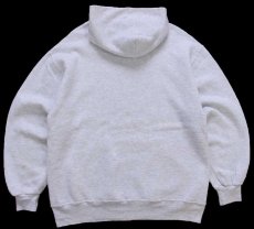 画像2: 90s USA製 RUSSELLラッセル 無地 スウェットパーカー 杢ライトグレー L★フーディー ブランク (2)