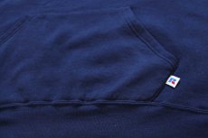 画像5: 90s メキシコ製 RUSSELLラッセル 無地 スウェットパーカー 紺 XL★A フーディー ブランク (5)