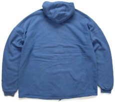画像2: 90s USA製 RUSSELLラッセル スウェット ジップパーカー ブルーグレー XXL★特大 フーディー ブランク (2)