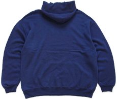 画像2: 90s メキシコ製 RUSSELLラッセル 無地 スウェットパーカー 紺 XL★A フーディー ブランク (2)