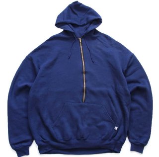 90s USA製 RUSSELLラッセル 無地 スウェット ジップパーカー 紺 XXL