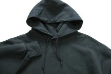 画像3: 90s USA製 RUSSELLラッセル 無地 スウェットパーカー 黒 M★フーディー ブランク (3)