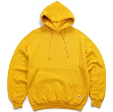 画像1: 00s メキシコ製 RUSSELLラッセル 無地 スウェットパーカー 黄 M★フーディー ブランク (1)