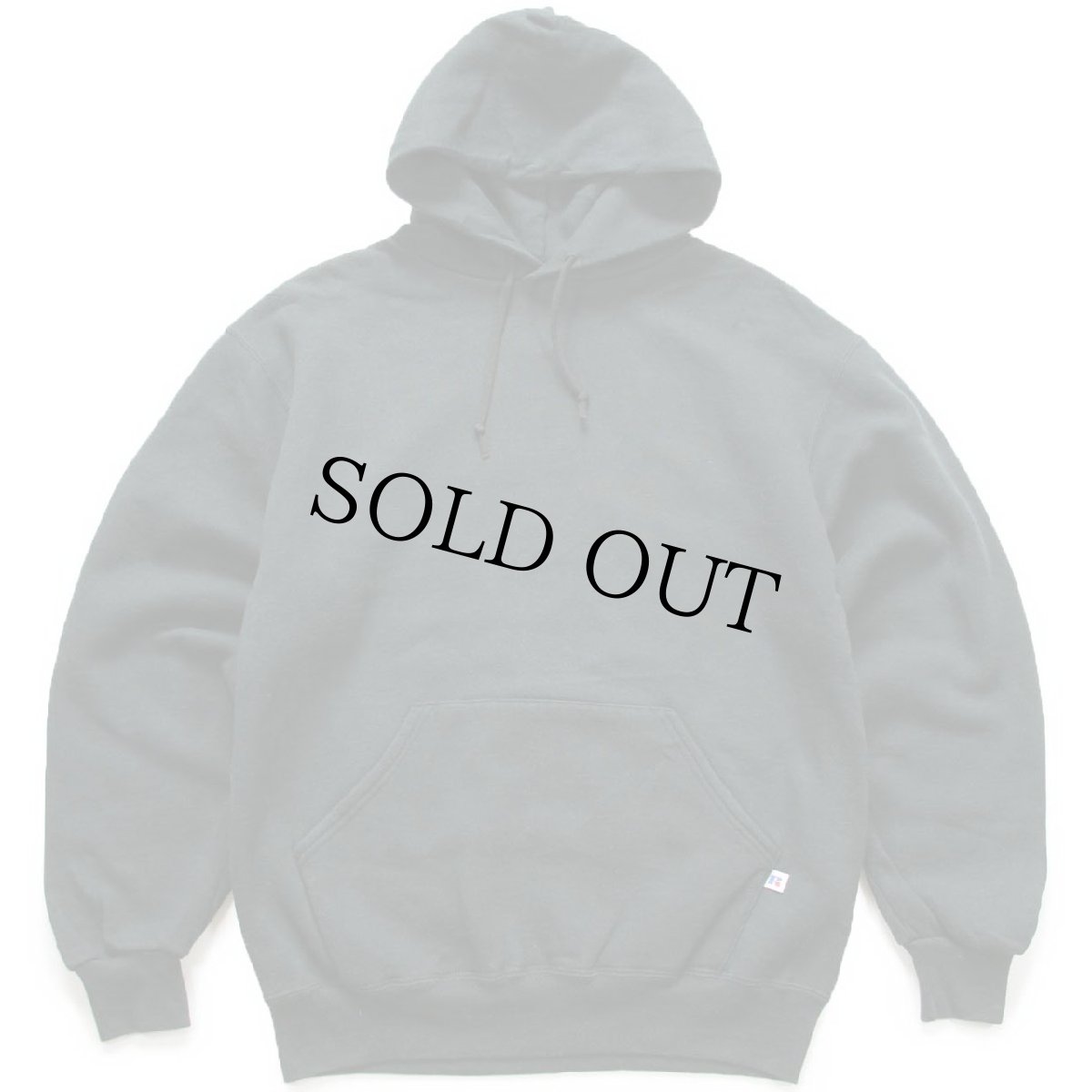 画像1: 90s USA製 RUSSELLラッセル 無地 スウェットパーカー 黒 M★フーディー ブランク (1)