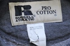 画像4: 90s USA製 RUSSELL ATHLETIC 1902 ラッセル ロゴ刺繍 前V スウェット グレー XL (4)