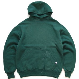 90s USA製 RUSSELLラッセル 無地 ヘンリーネック スウェット 緑 XL