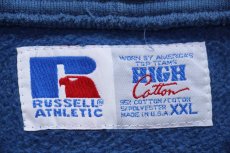 画像4: 90s USA製 RUSSELLラッセル スウェット ジップパーカー ブルーグレー XXL★特大 フーディー ブランク (4)