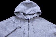 画像3: 90s メキシコ製 RUSSELLラッセル 無地 スウェット ジップパーカー 杢グレー L★フーディー ブランク (3)