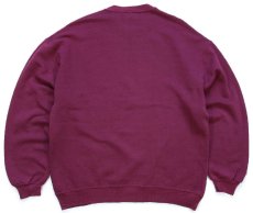 画像2: 90s USA製 RUSSELLラッセル 無地 前V スウェット ワインレッド XL★ブランク (2)