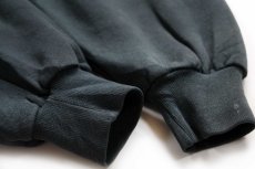 画像5: 90s USA製 RUSSELLラッセル 無地 前V スウェット グリーングレー フェード L★ブランク (5)