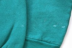 画像6: 80s USA製 RUSSELLラッセル 無地 スウェット エメラルドグリーン M★ブランク (6)