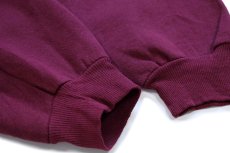 画像6: 90s USA製 RUSSELLラッセル 無地 前V スウェット ワインレッド XL★ブランク (6)