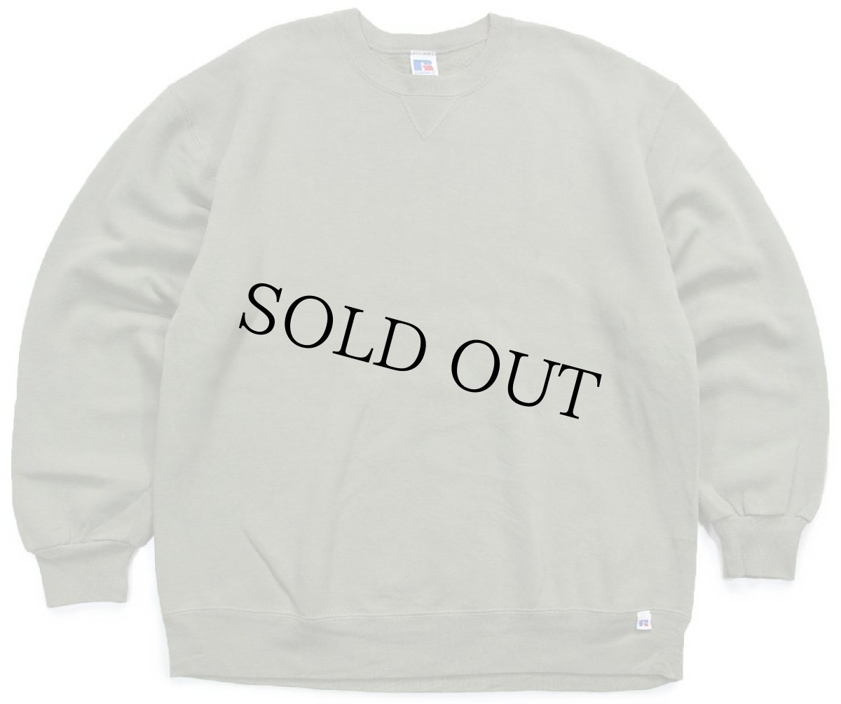 画像1: 90s USA製 RUSSELLラッセル 無地 前V スウェット 薄緑 XL★ブランク (1)