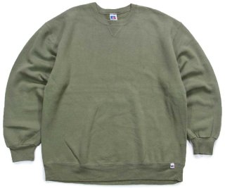 90s USA製 RUSSELLラッセル 無地 前V スウェット 緑 XXL☆特大