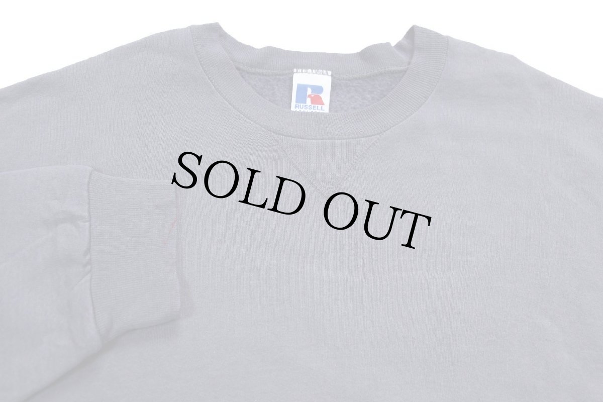 画像3: 90s メキシコ製 RUSSELLラッセル 無地 前V スウェット ネイビーグレー XXL★特大 ブランク (3)