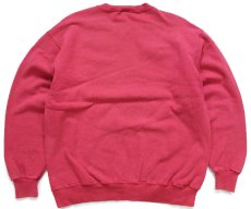 画像2: 90s USA製 RUSSELLラッセル 無地 前V スウェット ワインレッド フェード M★ブランク (2)