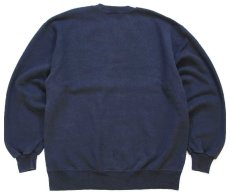 画像2: 90s USA製 RUSSELLラッセル 無地 前V スウェット 黒 L★ブランク (2)