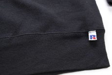 画像5: 90s USA製 RUSSELLラッセル 無地 前V スウェット 黒 M★ブランク (5)