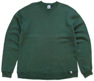 90s USA製 RUSSELLラッセル 無地 前V スウェット 紺 L☆ブランク