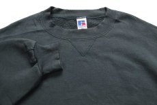 画像3: 90s USA製 RUSSELLラッセル 無地 前V スウェット グリーングレー XXL★特大 ブランク (3)