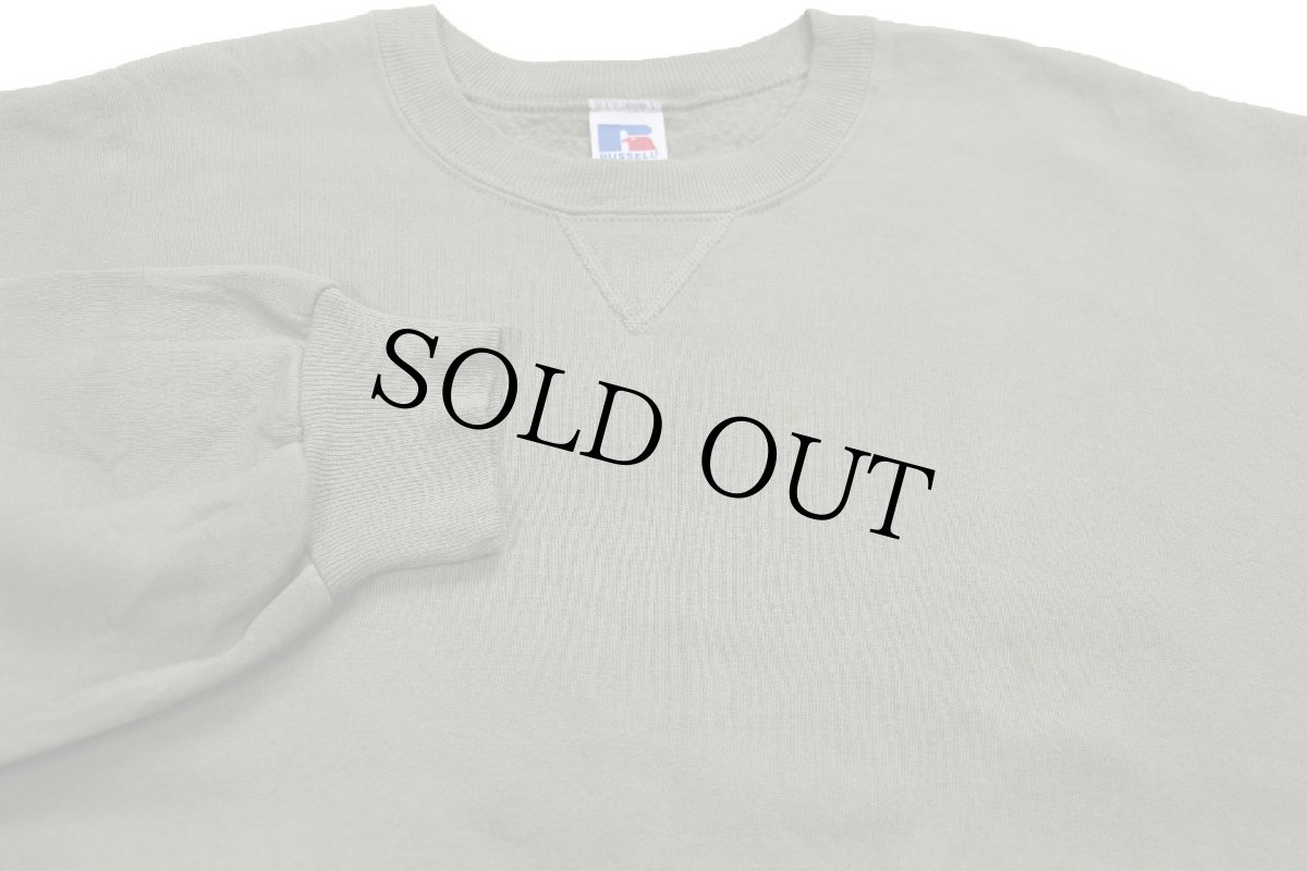 画像3: 90s USA製 RUSSELLラッセル 無地 前V スウェット 薄緑 XL★ブランク (3)