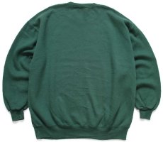 画像2: 90s USA製 RUSSELLラッセル 無地 前V スウェット 緑 XXL★特大 ブランク (2)