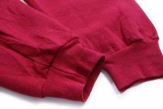 画像6: 90s メキシコ製 RUSSELLラッセル 無地 前V スウェット 濃赤 M★ブランク (6)