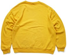 画像2: 90s メキシコ製 RUSSELLラッセル 無地 前V スウェット 濃黄 XXL★特大 ブランク (2)