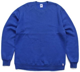 90s メキシコ製 RUSSELLラッセル 無地 前V スウェット 杢ネイビー L