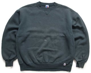 90s RUSSELLラッセル 無地 スウェット ジップパーカー ナス紺 フェード