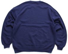 画像2: 90s USA製 RUSSELLラッセル 無地 前V スウェット 紺 XL★A ブランク (2)