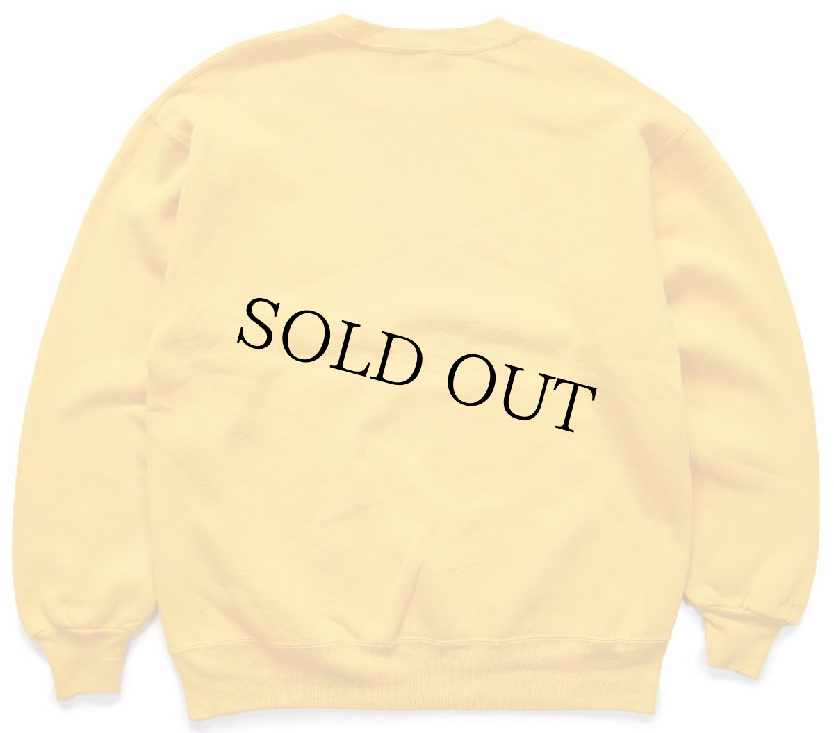 画像2: 90s USA製 RUSSELLラッセル 無地 前V スウェット 濃黄 L★ブランク (2)