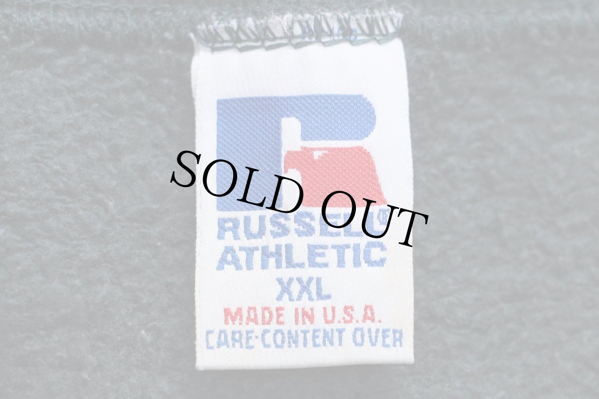 画像4: 90s USA製 RUSSELLラッセル 無地 前V スウェット グリーングレー XXL★特大 ブランク (4)