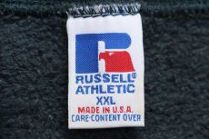 画像4: 90s USA製 RUSSELLラッセル 無地 前V スウェット グリーングレー XXL★特大 ブランク (4)