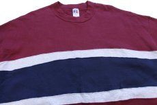 画像3: 90s USA製 RUSSELLラッセル マルチカラー 切り替え スウェット XXL★特大 (3)