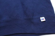 画像5: 90s USA製 RUSSELLラッセル 無地 前V スウェット 紺 XL★ブランク (5)