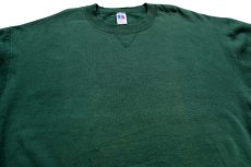 画像3: 90s USA製 RUSSELLラッセル 無地 前V スウェット 緑 XXL★特大 ブランク (3)