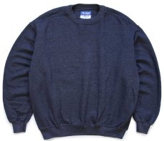 画像1: 90s メキシコ製 PLUMA BY RUSSELLラッセル 無地 スウェット チャコールグレー XL★ブランク (1)