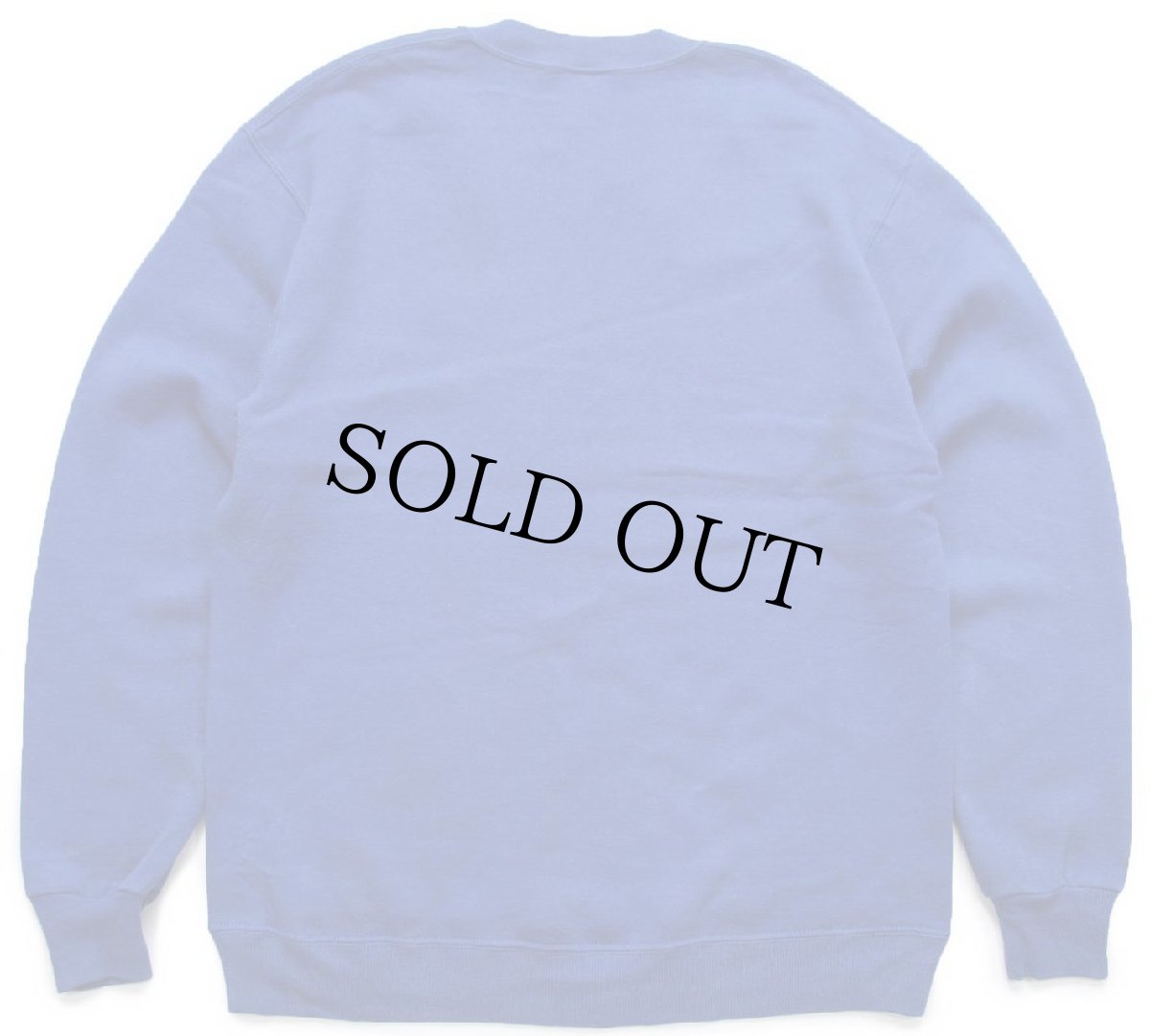 画像2: 80s USA製 RUSSELLラッセル 無地 前V スウェット 青 L★ブランク (2)