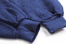 画像6: 90s メキシコ製 RUSSELLラッセル 無地 前V スウェット 杢ネイビー L★ブランク (6)