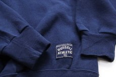 画像6: 90s USA製 RUSSELLラッセル 無地 タートルネック 前V スウェット 紺 XL★ブランク (6)
